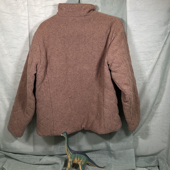 Woolrich Women’s Quilted Hazelnut Heather Wool Zippered Jacket | Medium - Picture 2 of 13